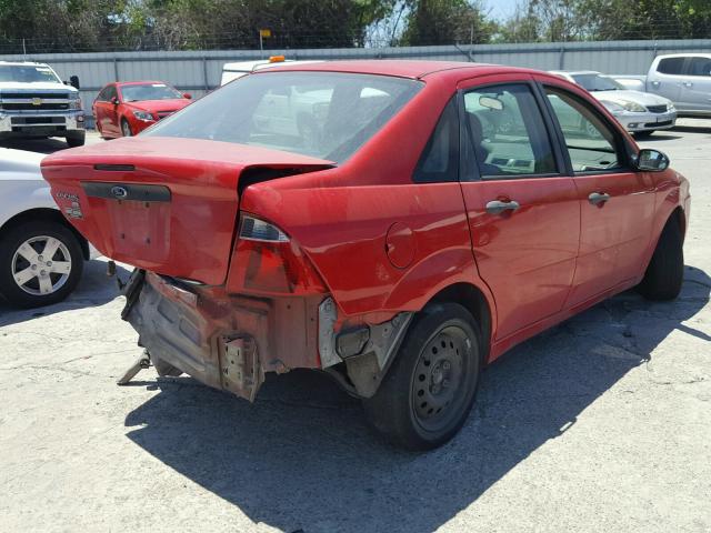 1FAFP34N17W355799 - 2007 FORD FOCUS ZX4 RED photo 4
