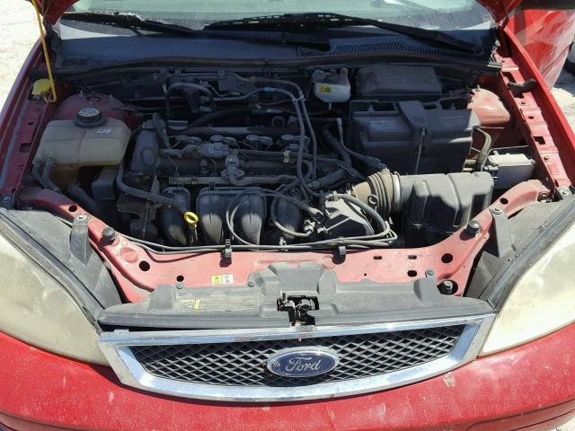 1FAFP34N17W355799 - 2007 FORD FOCUS ZX4 RED photo 7