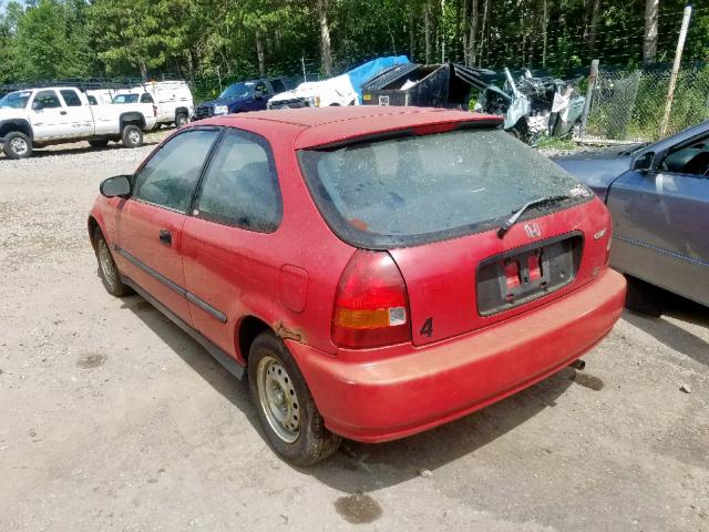 2HGEJ6341TH120444 - 1996 HONDA CIVIC DX RED photo 3