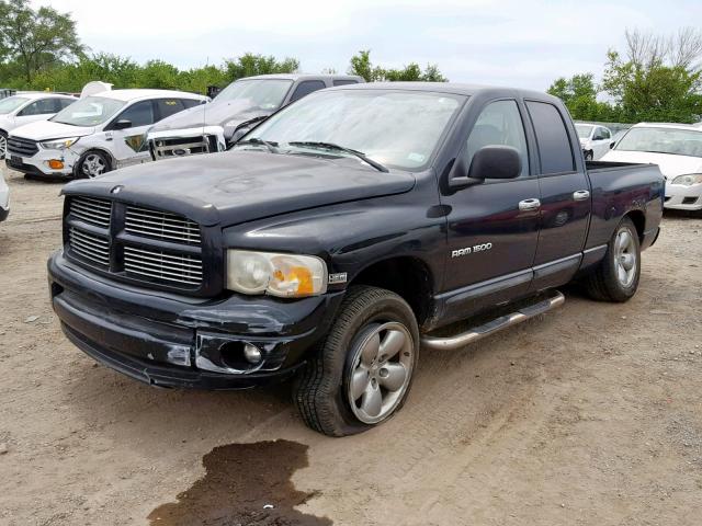 1D7HU18D95S134141 - 2005 DODGE RAM 1500 S BLACK photo 2