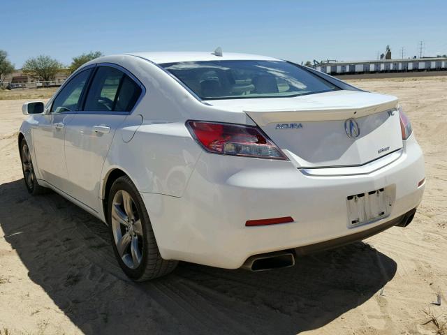 19UUA9F50CA011828 - 2012 ACURA TL WHITE photo 3