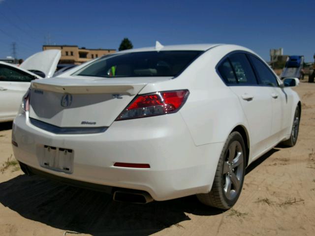 19UUA9F50CA011828 - 2012 ACURA TL WHITE photo 4