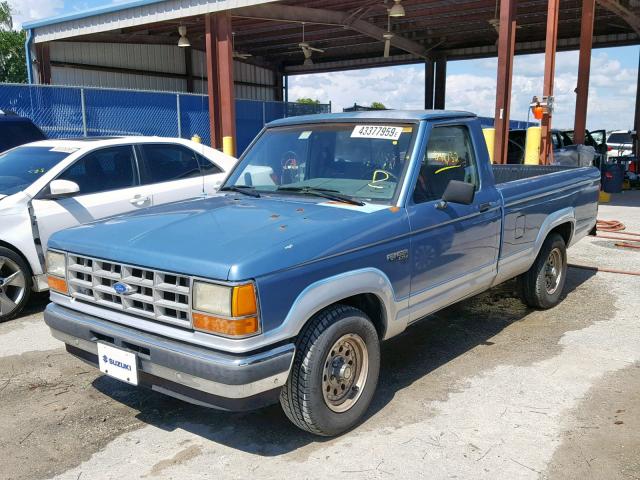 1FTCR10A6LUA09252 - 1990 FORD RANGER BLUE photo 2