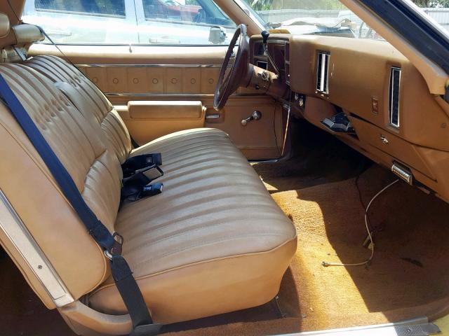 1D37U7B435406 - 1977 CHEVROLET MALIBU YELLOW photo 5