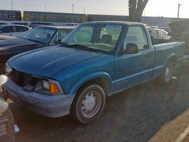 1GTCS14W5R8501220 - 1994 GMC SONOMA GREEN photo 2