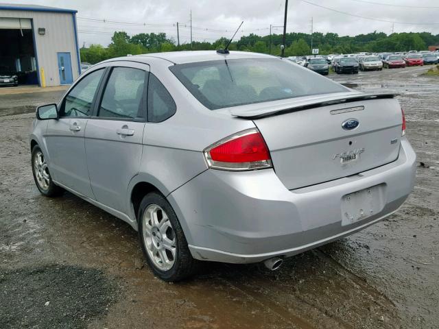 1FAHP36N59W133274 - 2009 FORD FOCUS SES SILVER photo 3