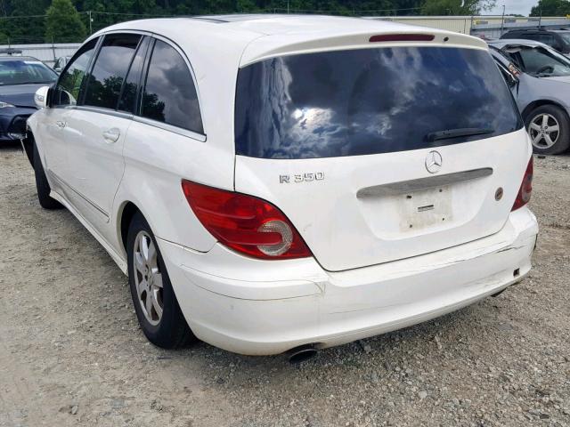 4JGCB65E16A016074 - 2006 MERCEDES-BENZ R 350 WHITE photo 3