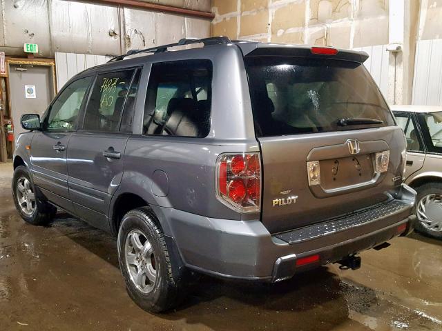 5FNYF18398B018614 - 2008 HONDA PILOT SE CHARCOAL photo 3