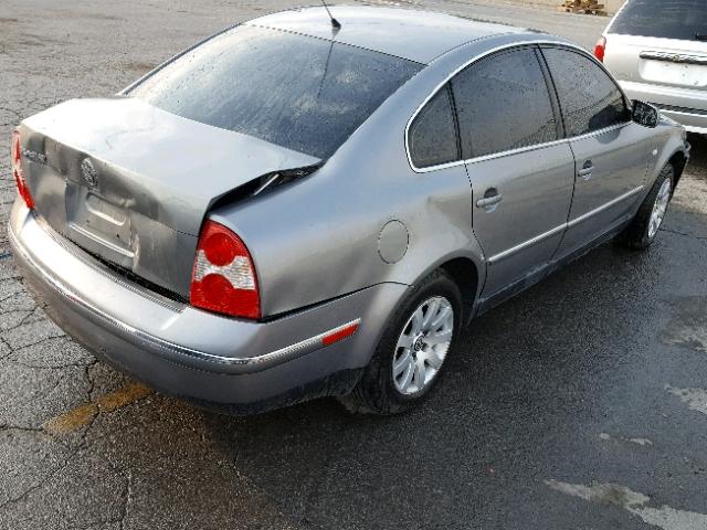 WVWPD63BX1P291411 - 2001 VOLKSWAGEN PASSAT GLS GRAY photo 4