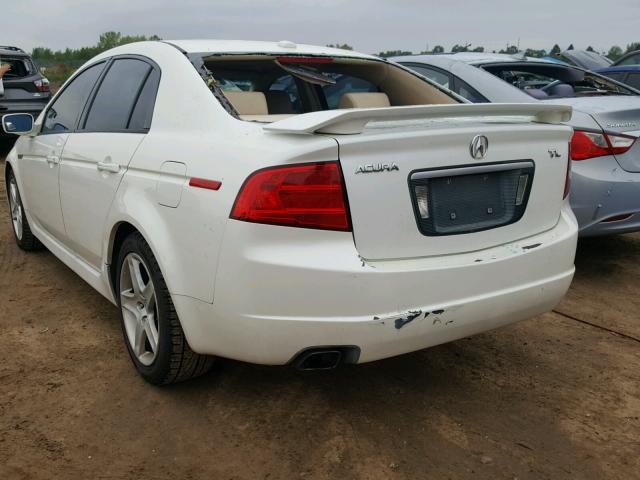 19UUA66235A004668 - 2005 ACURA TL WHITE photo 3