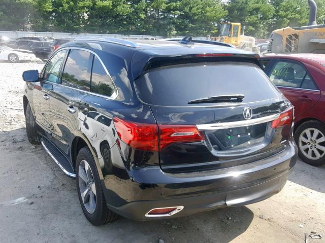 5FRYD4H22GB041423 - 2016 ACURA MDX BLACK photo 3