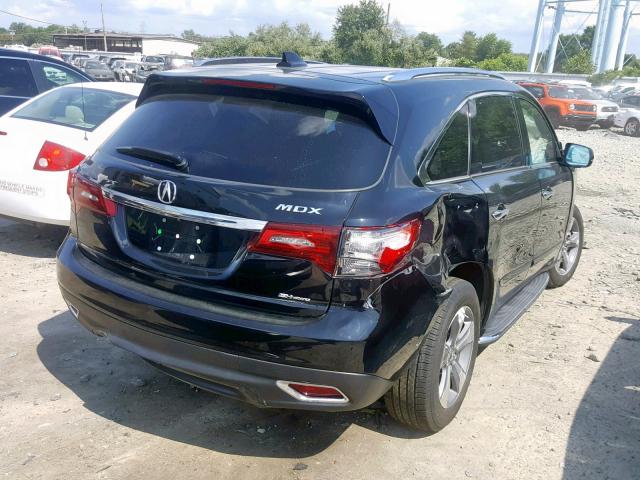 5FRYD4H22GB041423 - 2016 ACURA MDX BLACK photo 4