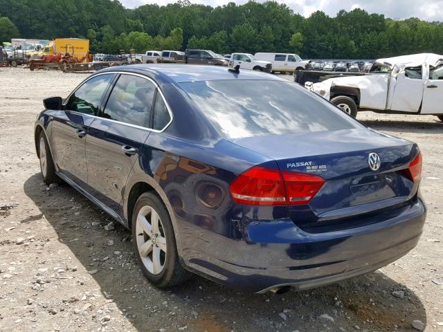 1VWAT7A33EC038824 - 2014 VOLKSWAGEN PASSAT S BLUE photo 3