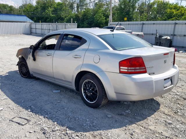 1B3CC4FB2AN189616 - 2010 DODGE AVENGER SX SILVER photo 3