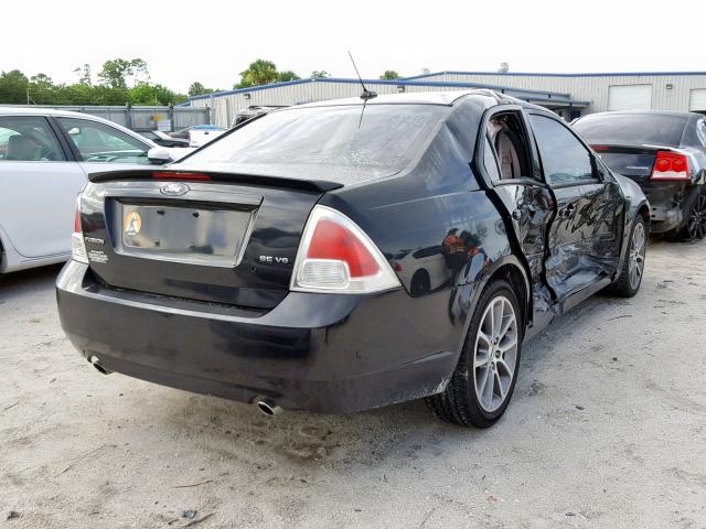 3FAHP07139R217879 - 2009 FORD FUSION SE BLACK photo 4