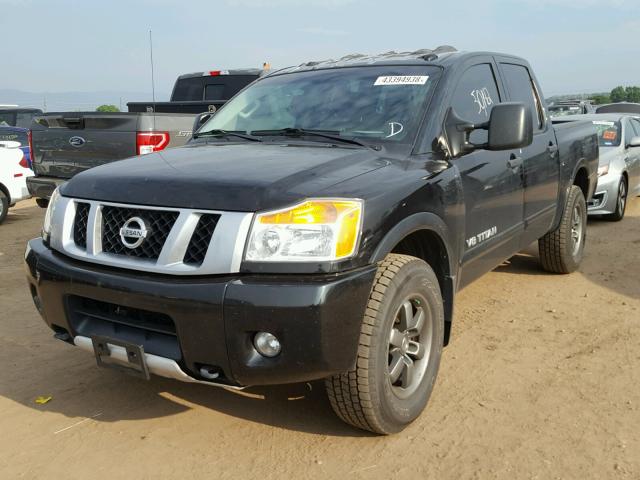 1N6AA0EC8FN500419 - 2015 NISSAN TITAN S BLACK photo 2