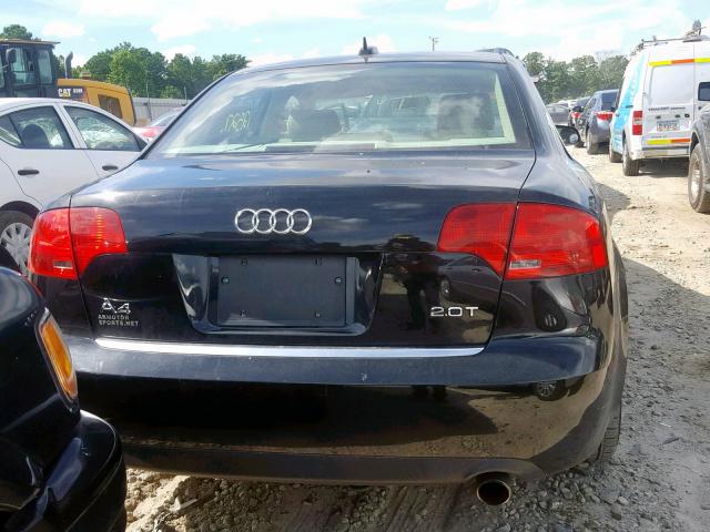 WAUAF78E26A297249 - 2006 AUDI A4 2 BLACK photo 9