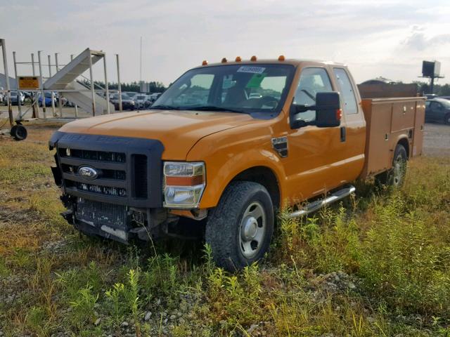 1FDSX34R98ED67066 - 2008 FORD F350 SRW S YELLOW photo 2