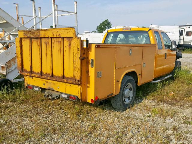 1FDSX34R98ED67066 - 2008 FORD F350 SRW S YELLOW photo 4