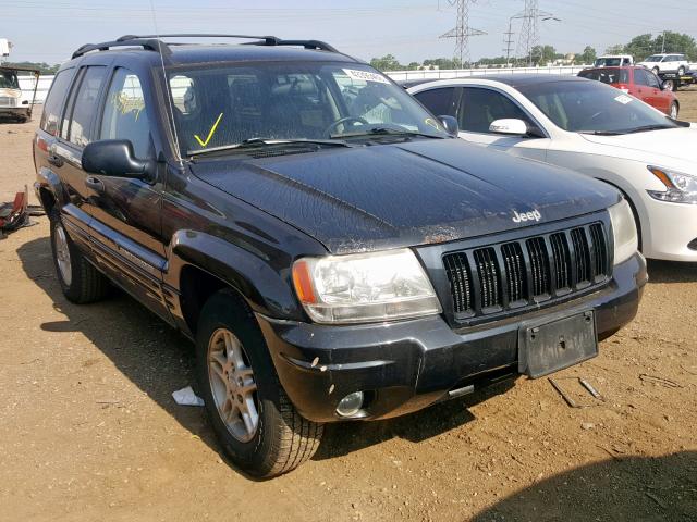 1J4GW48SX4C219282 - 2004 JEEP GRAND CHER BLACK photo 1