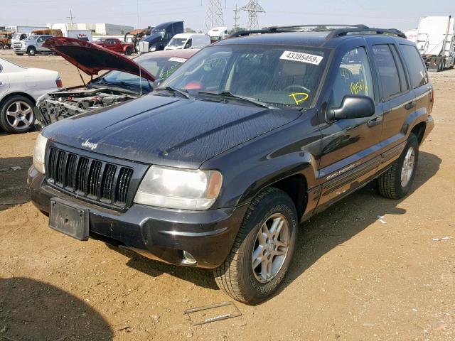 1J4GW48SX4C219282 - 2004 JEEP GRAND CHER BLACK photo 2