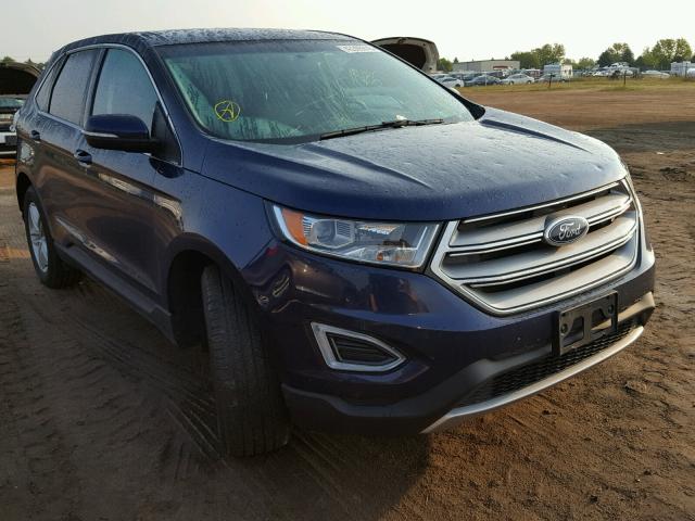 2FMPK4J98GBB31324 - 2016 FORD EDGE SEL BLUE photo 1