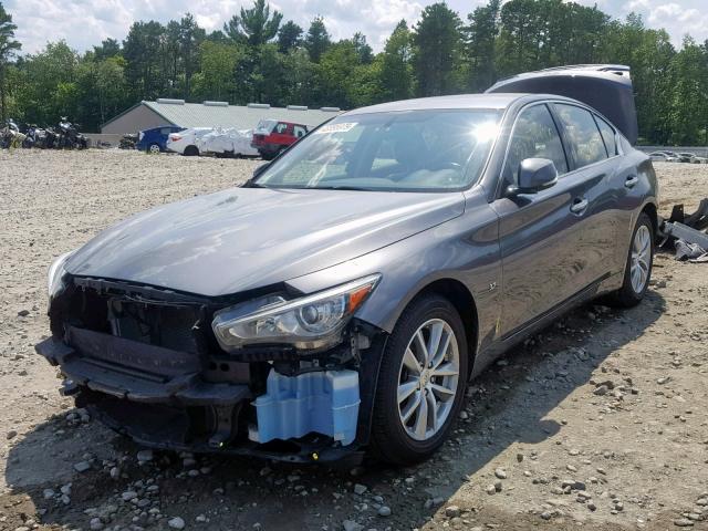 JN1BV7AR0EM702340 - 2014 INFINITI Q50 BASE GRAY photo 2