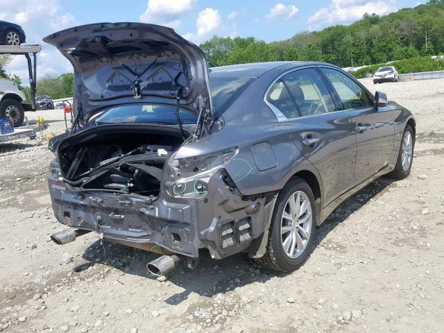 JN1BV7AR0EM702340 - 2014 INFINITI Q50 BASE GRAY photo 4