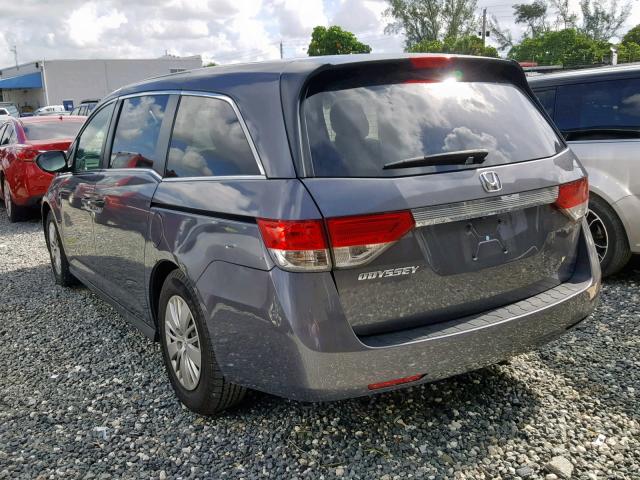 5FNRL5H20GB117395 - 2016 HONDA ODYSSEY LX CHARCOAL photo 3