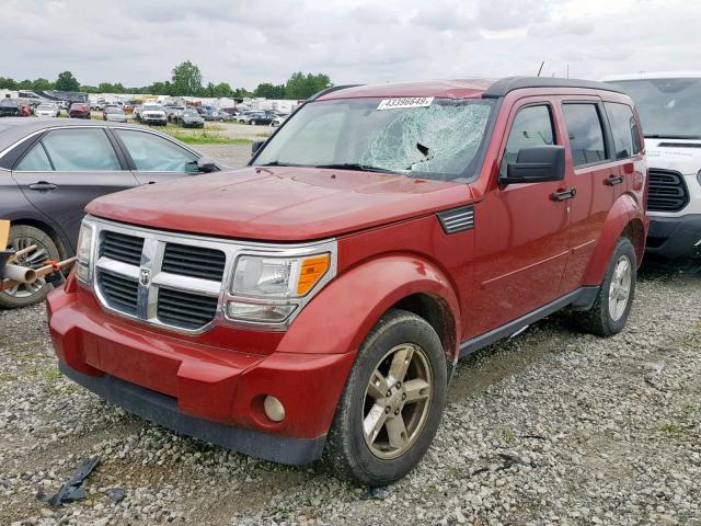 1D8GT58K18W257249 - 2008 DODGE NITRO SLT RED photo 2