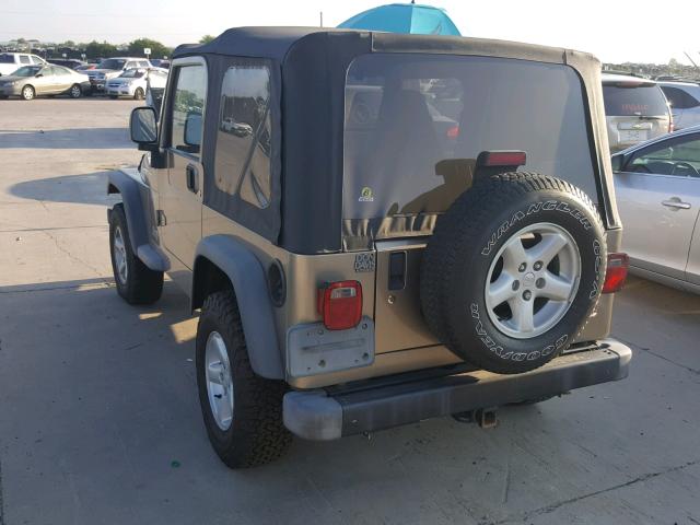 1J4FA39S73P362393 - 2003 JEEP WRANGLER C BROWN photo 3