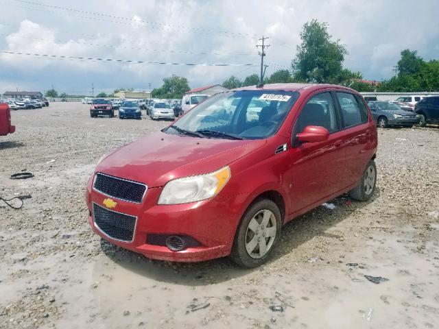 KL1TD66EX9B311838 - 2009 CHEVROLET AVEO LS RED photo 2