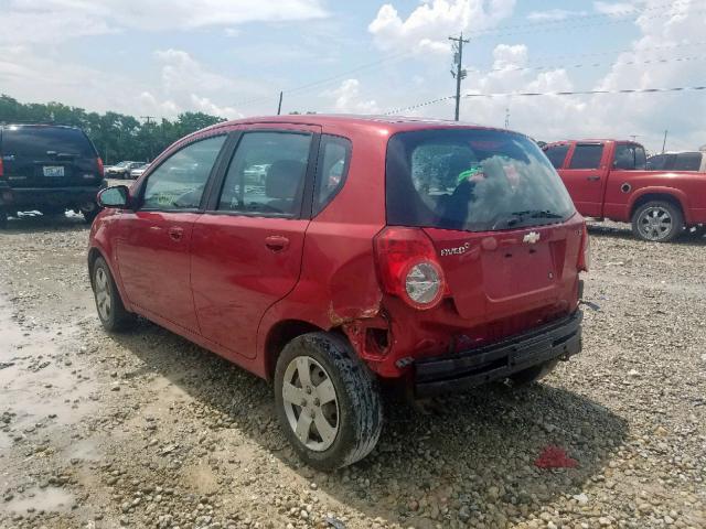 KL1TD66EX9B311838 - 2009 CHEVROLET AVEO LS RED photo 3