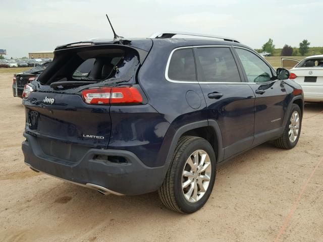 1C4PJMDS5EW215831 - 2014 JEEP CHEROKEE L BLUE photo 4