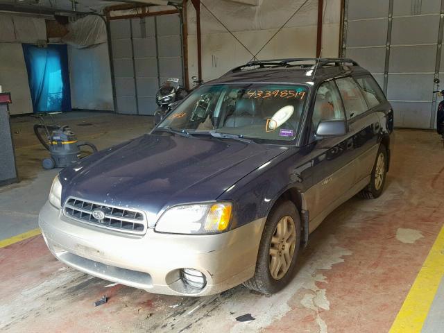 4S3BH6758Y7654012 - 2000 SUBARU LEGACY OUT BLUE photo 2