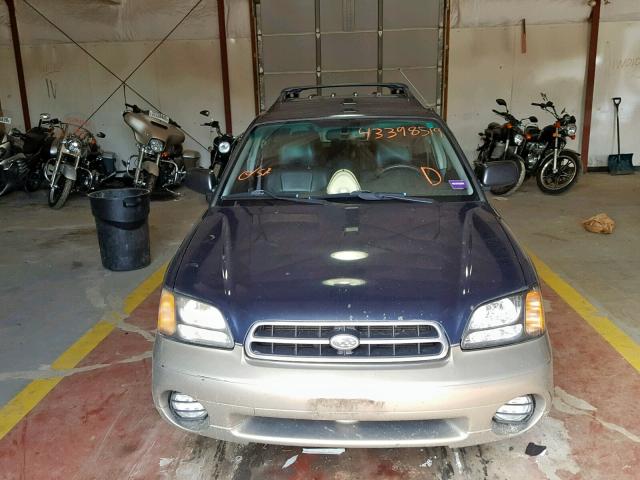 4S3BH6758Y7654012 - 2000 SUBARU LEGACY OUT BLUE photo 9