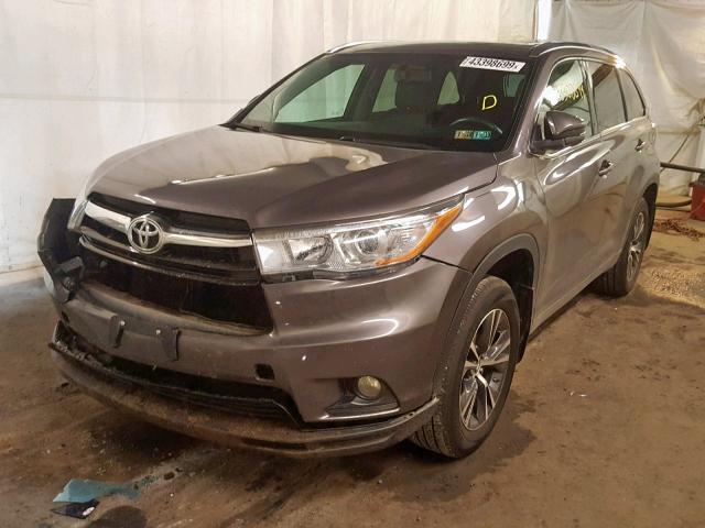 5TDJKRFH2GS233241 - 2016 TOYOTA HIGHLANDER GRAY photo 2