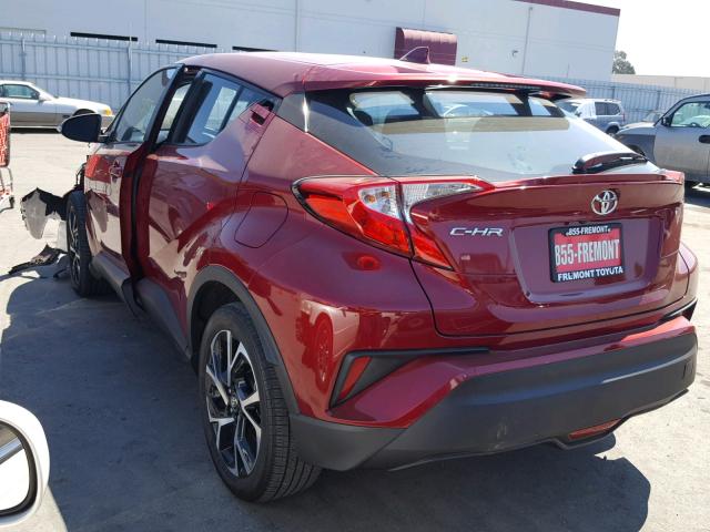 NMTKHMBX3JR037446 - 2018 TOYOTA C-HR XLE RED photo 3