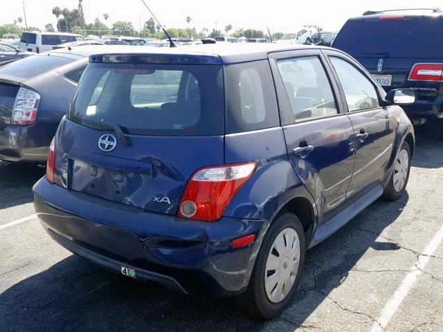 JTKKT624740044692 - 2004 TOYOTA SCION XA BLUE photo 4