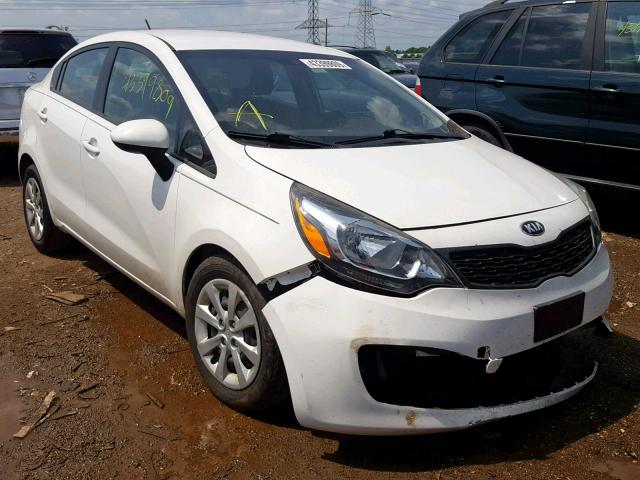 KNADM4A38D6243884 - 2013 KIA RIO LX WHITE photo 1