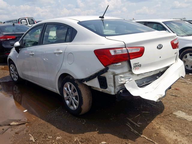 KNADM4A38D6243884 - 2013 KIA RIO LX WHITE photo 3