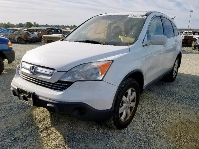 JHLRE38767C077396 - 2007 HONDA CR-V EXL WHITE photo 2