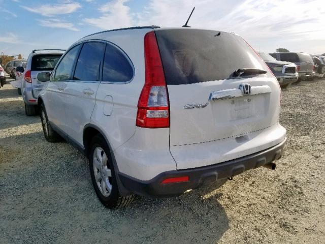 JHLRE38767C077396 - 2007 HONDA CR-V EXL WHITE photo 3