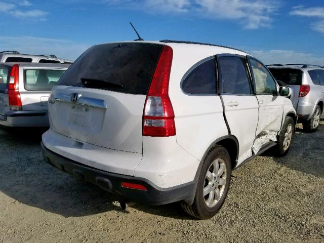 JHLRE38767C077396 - 2007 HONDA CR-V EXL WHITE photo 4