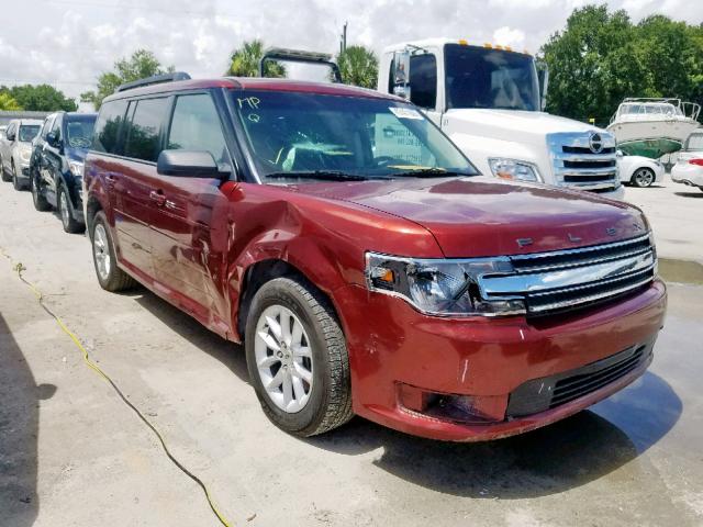 2FMGK5B87EBD38652 - 2014 FORD FLEX SE RED photo 1