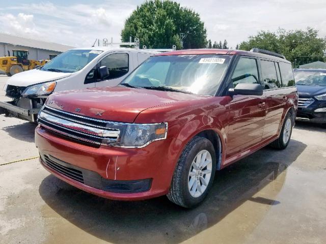 2FMGK5B87EBD38652 - 2014 FORD FLEX SE RED photo 2