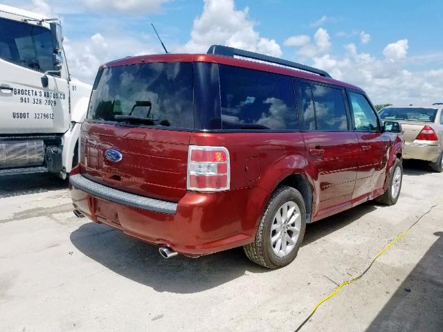 2FMGK5B87EBD38652 - 2014 FORD FLEX SE RED photo 4