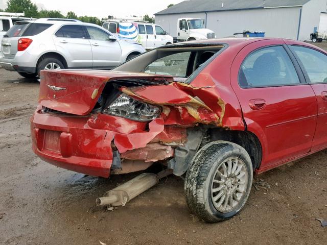 1C3EL46X76N138319 - 2006 CHRYSLER SEBRING RED photo 9