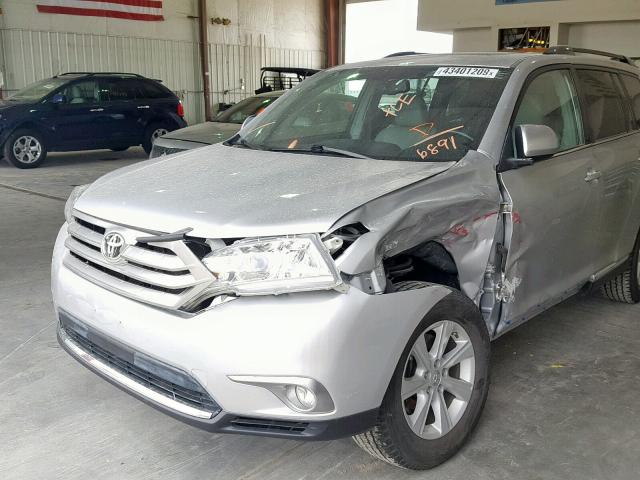 5TDBK3EH8CS116891 - 2012 TOYOTA HIGHLANDER SILVER photo 9