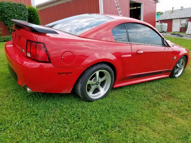 1FAFP42R74F198058 - 2004 FORD MUSTANG MA RED photo 4